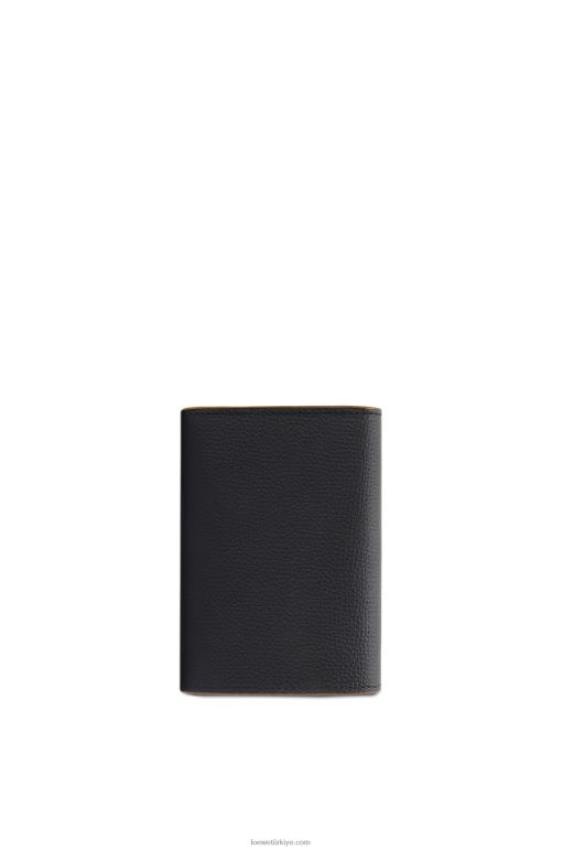 Loewe anagram çakıl taneli dana derisinden küçük dikey cüzdan 026001246 kadınlar siyah