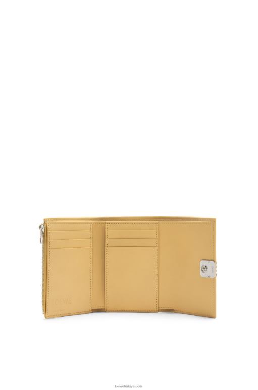 Loewe anagram çakıl taneli dana derisinden küçük dikey cüzdan 026001264 kadınlar koyu tereyağı