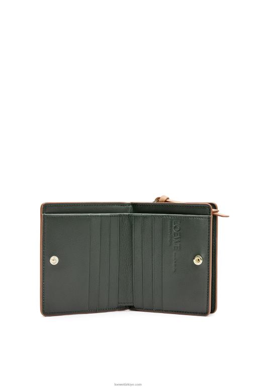Loewe klasik buzağı kurbağa kompakt fermuarlı cüzdan 026001305 kadınlar sıcak çöl