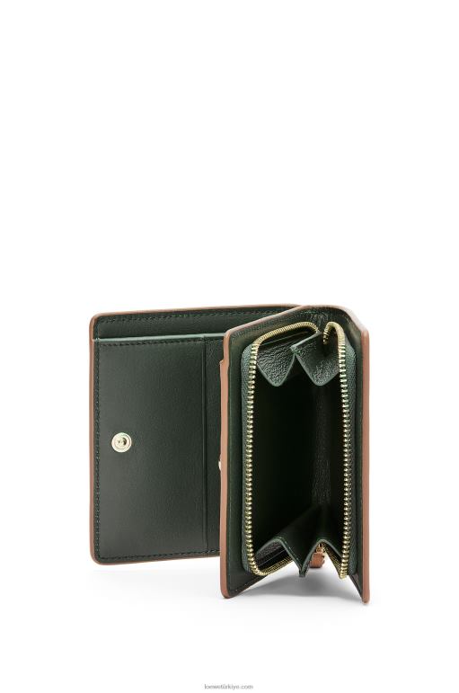 Loewe klasik buzağı kurbağa kompakt fermuarlı cüzdan 026001305 kadınlar sıcak çöl