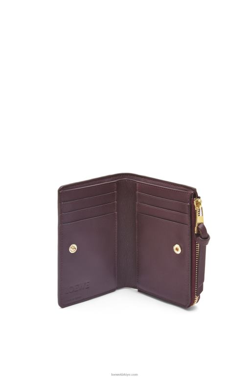 Loewe klasik dana derisinden ahtapot ince fermuarlı cüzdan 026001303 kadınlar kuru erik