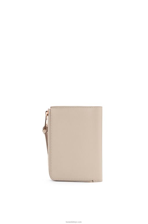 Loewe klasik dana derisinden balık ince fermuarlı cüzdan 026001302 kadınlar hafif yulaf