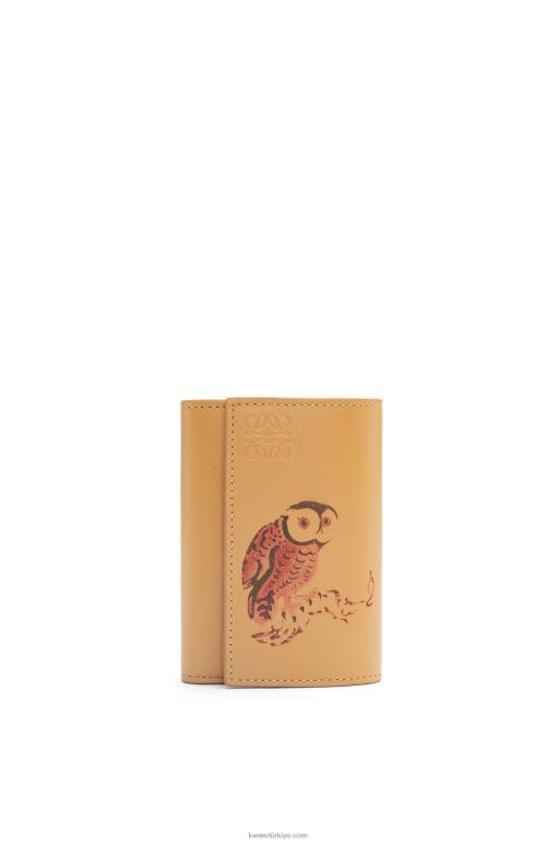 Loewe klasik dana derisinden baykuş küçük dikey cüzdan 026001306 kadınlar kumdan tepe