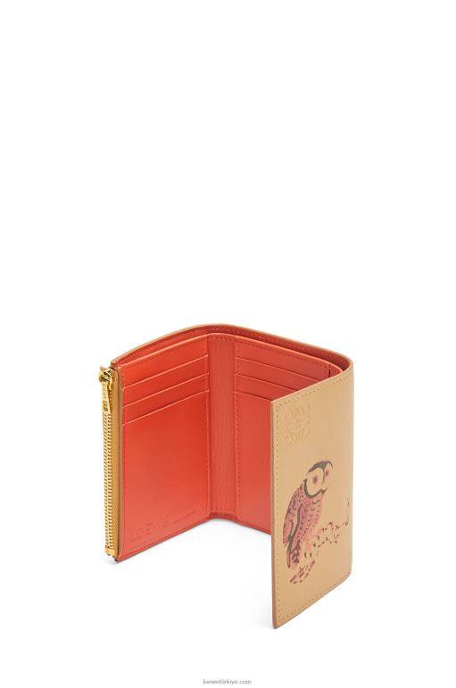 Loewe klasik dana derisinden baykuş küçük dikey cüzdan 026001306 kadınlar kumdan tepe