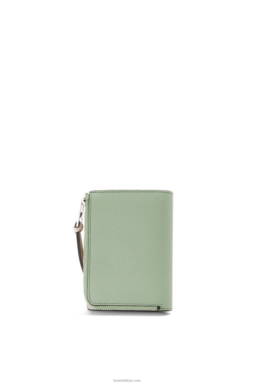 Loewe yumuşak damarlı dana derisinden ince fermuarlı ikiye katlanmış cüzdan 026001224 kadınlar biberiye/tan
