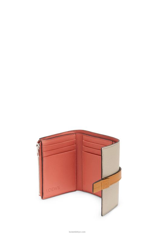 Loewe yumuşak damarlı dana derisinden küçük dikey cüzdan 026001221 kadınlar hafif yulaf/bal