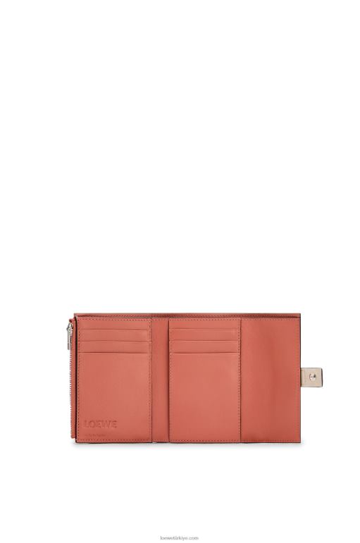 Loewe yumuşak damarlı dana derisinden küçük dikey cüzdan 026001221 kadınlar hafif yulaf/bal