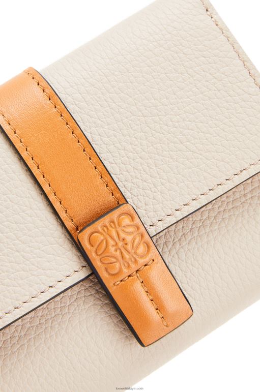 Loewe yumuşak damarlı dana derisinden küçük dikey cüzdan 026001221 kadınlar hafif yulaf/bal