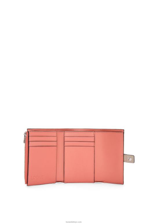Loewe yumuşak damarlı dana derisinden küçük dikey cüzdan 026001221 kadınlar hafif yulaf/bal