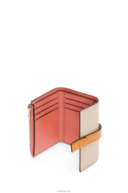 Loewe yumuşak damarlı dana derisinden küçük dikey cüzdan 026001221 kadınlar hafif yulaf/bal