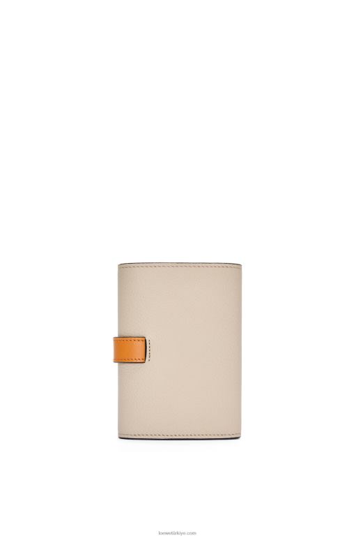 Loewe yumuşak damarlı dana derisinden küçük dikey cüzdan 026001221 kadınlar hafif yulaf/bal