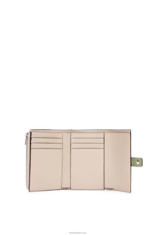 Loewe yumuşak damarlı dana derisinden küçük dikey cüzdan 026001225 kadınlar biberiye/tan