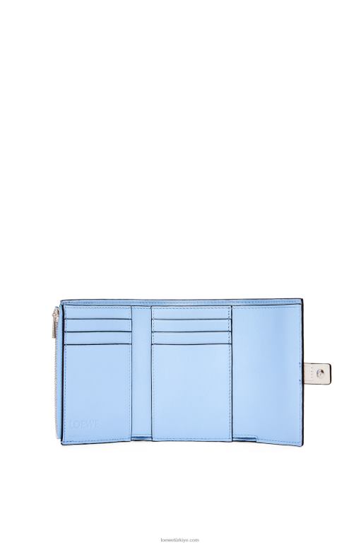 Loewe yumuşak damarlı dana derisinden küçük dikey cüzdan 026001228 kadınlar yumuşak beyaz/kireç sarısı