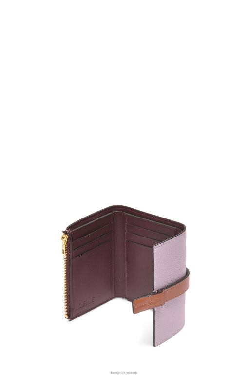 Loewe yumuşak damarlı dana derisinden küçük dikey cüzdan 026001270 kadınlar kirli leylak rengi/ten rengi