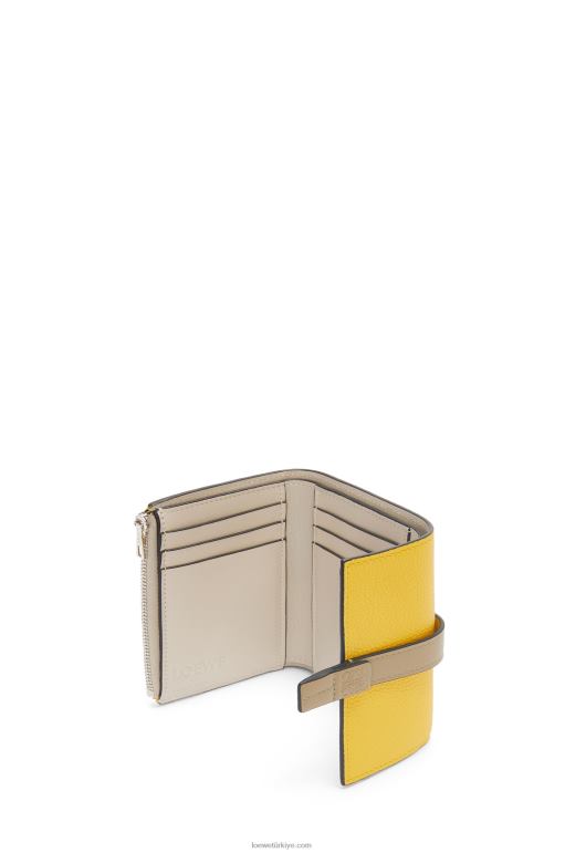 Loewe yumuşak damarlı dana derisinden küçük dikey cüzdan 026001282 kadınlar sarı/kil yeşili