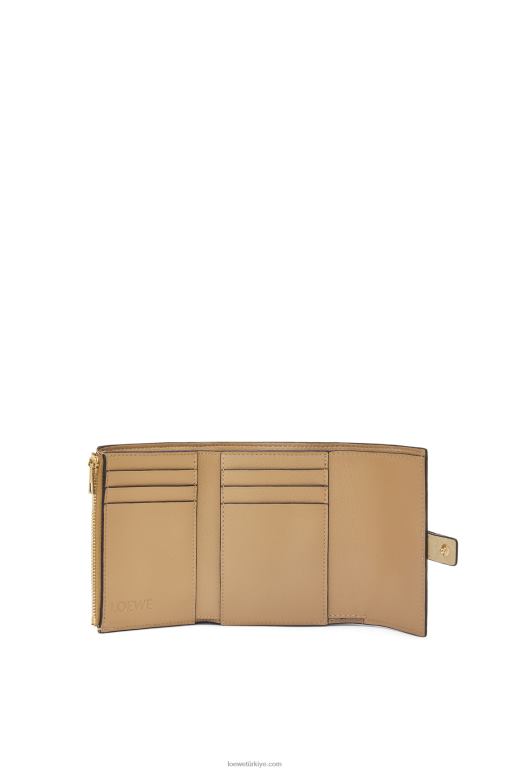 Loewe yumuşak damarlı dana derisinden küçük dikey cüzdan 026001286 kadınlar tereyağı/soluk limon