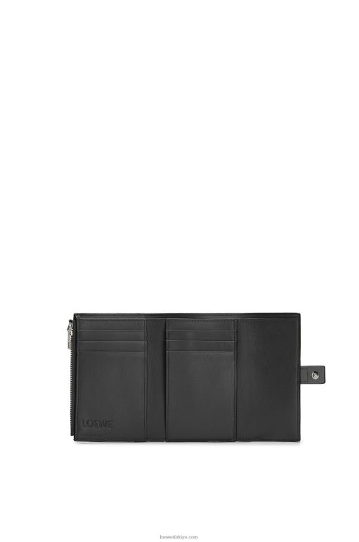 Loewe yumuşak damarlı dana derisinden küçük dikey cüzdan 026001295 kadınlar siyah