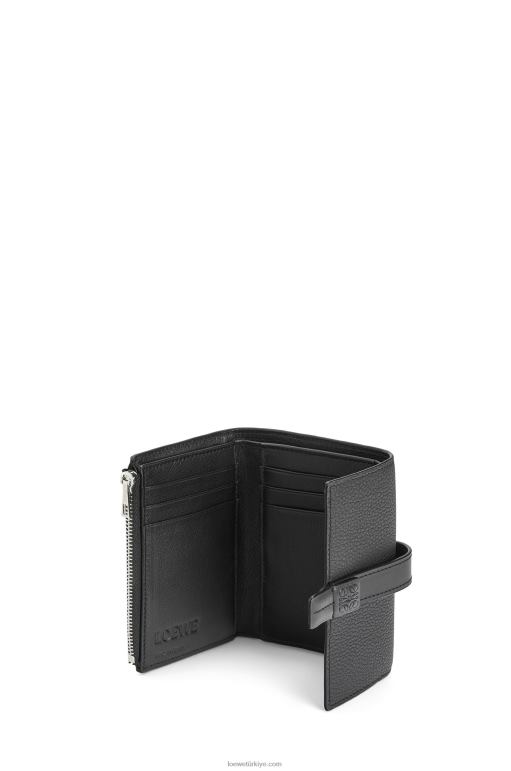 Loewe yumuşak damarlı dana derisinden küçük dikey cüzdan 026001295 kadınlar siyah