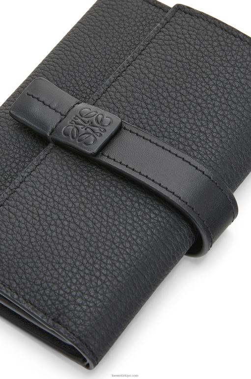 Loewe yumuşak damarlı dana derisinden küçük dikey cüzdan 026001295 kadınlar siyah