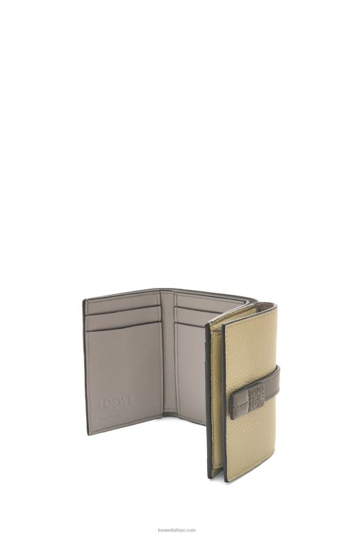 Loewe yumuşak damarlı dana derisinden üç katlı cüzdan 026001209 kadınlar adaçayı yeşili/koyu haki yeşili