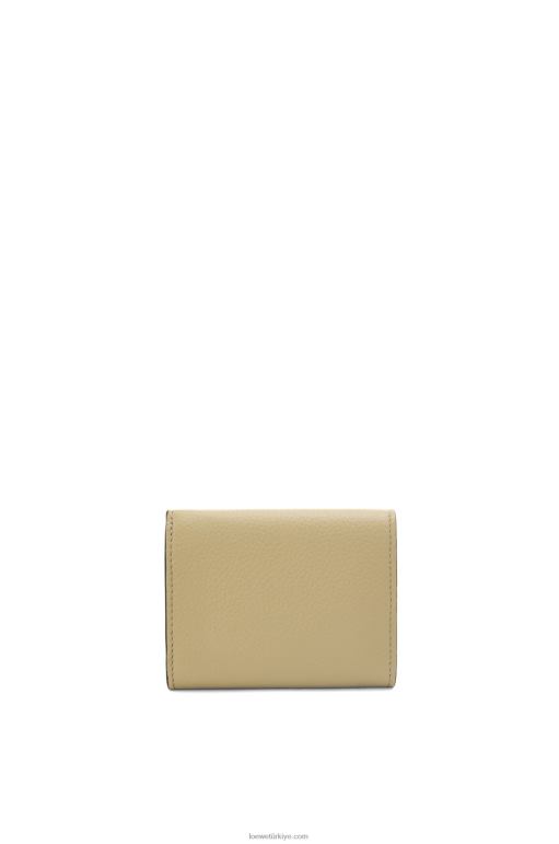 Loewe yumuşak damarlı dana derisinden üç katlı cüzdan 026001209 kadınlar adaçayı yeşili/koyu haki yeşili