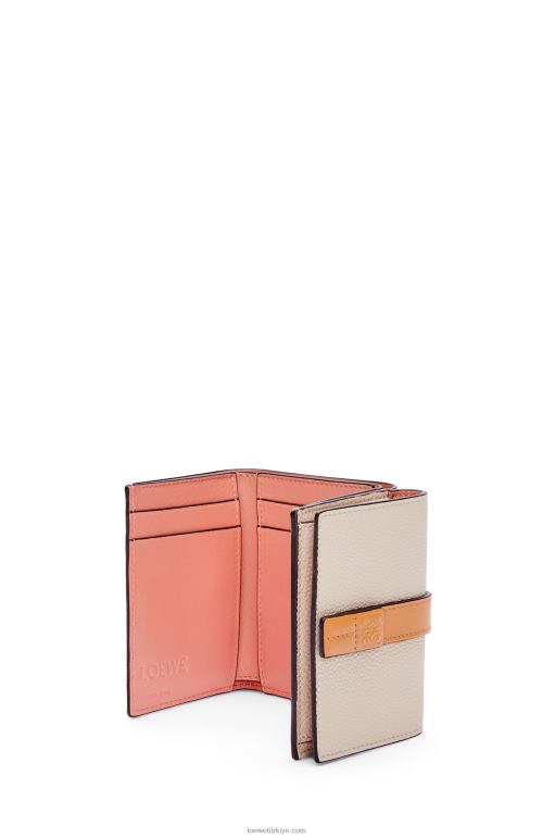 Loewe yumuşak damarlı dana derisinden üç katlı cüzdan 026001219 kadınlar hafif yulaf/bal