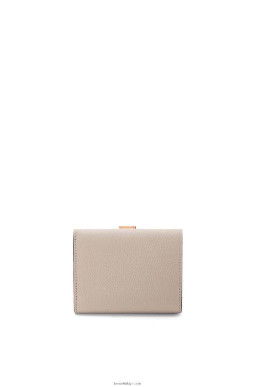 Loewe yumuşak damarlı dana derisinden üç katlı cüzdan 026001219 kadınlar hafif yulaf/bal