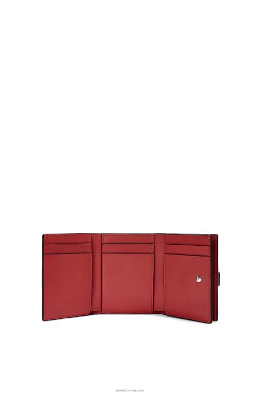 Loewe yumuşak damarlı dana derisinden üç katlı cüzdan 026001254 kadınlar hafif karamel/ceviz