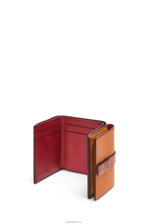 Loewe yumuşak damarlı dana derisinden üç katlı cüzdan 026001254 kadınlar hafif karamel/ceviz