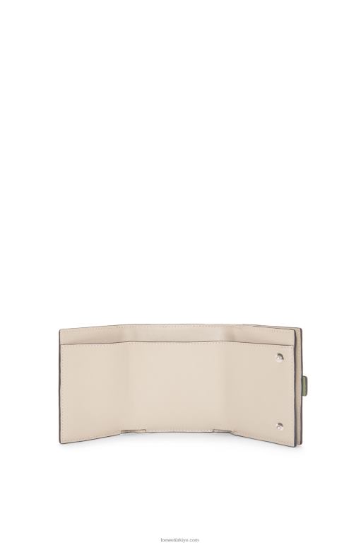 Loewe yumuşak damarlı dana derisinden üç katlı cüzdan 026001314 kadınlar biberiye/tan