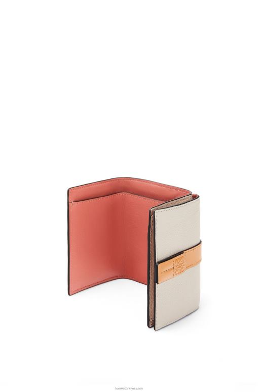 Loewe yumuşak damarlı dana derisinden üç katlı cüzdan 026001315 kadınlar hafif yulaf/bal