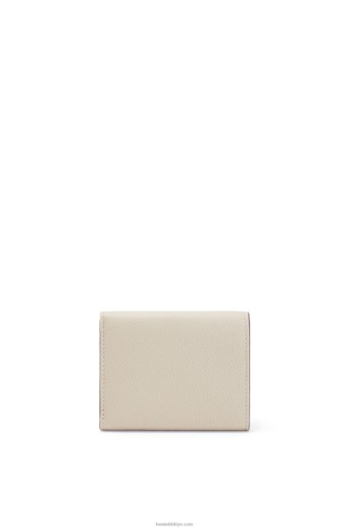 Loewe yumuşak damarlı dana derisinden üç katlı cüzdan 026001315 kadınlar hafif yulaf/bal