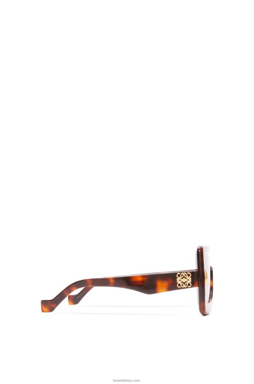 Loewe Asetat anagram maskesi güneş gözlüğü 026001490 kadınlar Havana