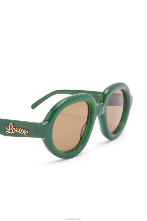 Loewe Asetat havacı güneş gözlüğü 026001488 kadınlar yeşil ss23