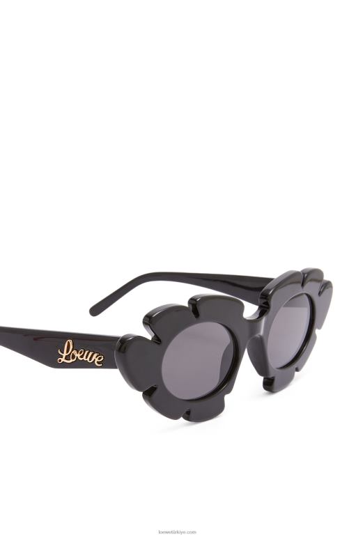 Loewe Enjekte naylon çiçek güneş gözlüğü 026001464 kadınlar siyah
