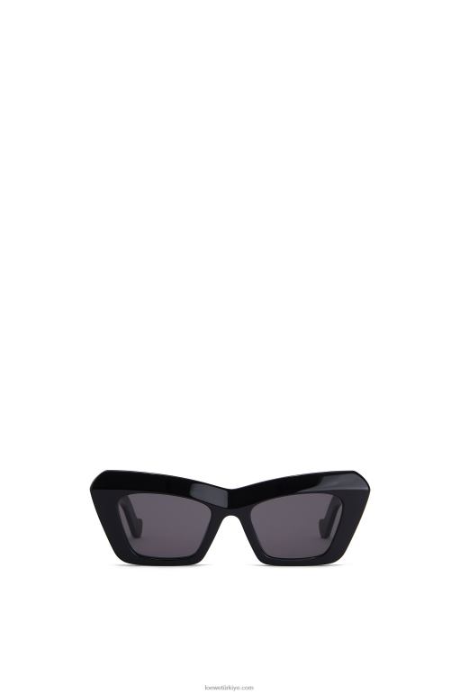 Loewe asetat cateye güneş gözlüğü 026001478 kadınlar siyah
