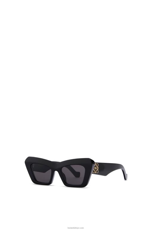 Loewe asetat cateye güneş gözlüğü 026001478 kadınlar siyah