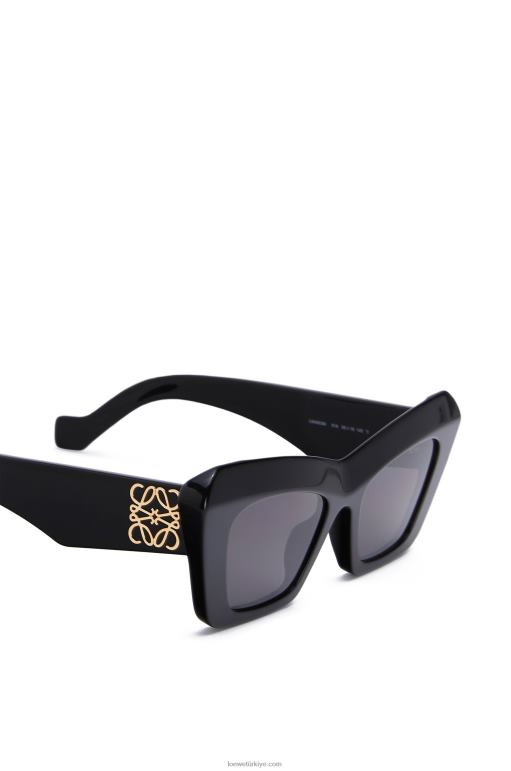 Loewe asetat cateye güneş gözlüğü 026001478 kadınlar siyah