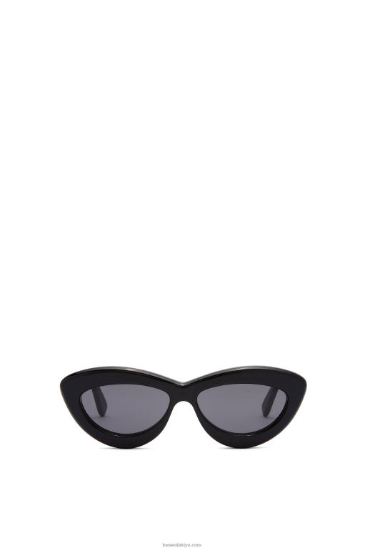 Loewe asetat cateye güneş gözlüğü 026001495 kadınlar siyah