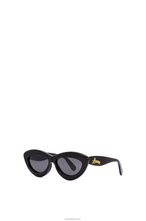 Loewe asetat cateye güneş gözlüğü 026001495 kadınlar siyah