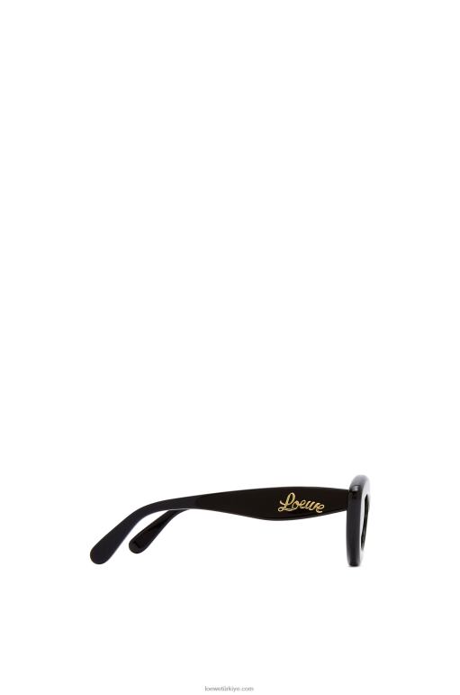 Loewe asetat cateye güneş gözlüğü 026001495 kadınlar siyah