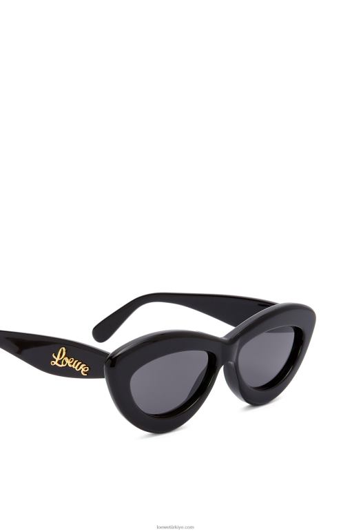 Loewe asetat cateye güneş gözlüğü 026001495 kadınlar siyah