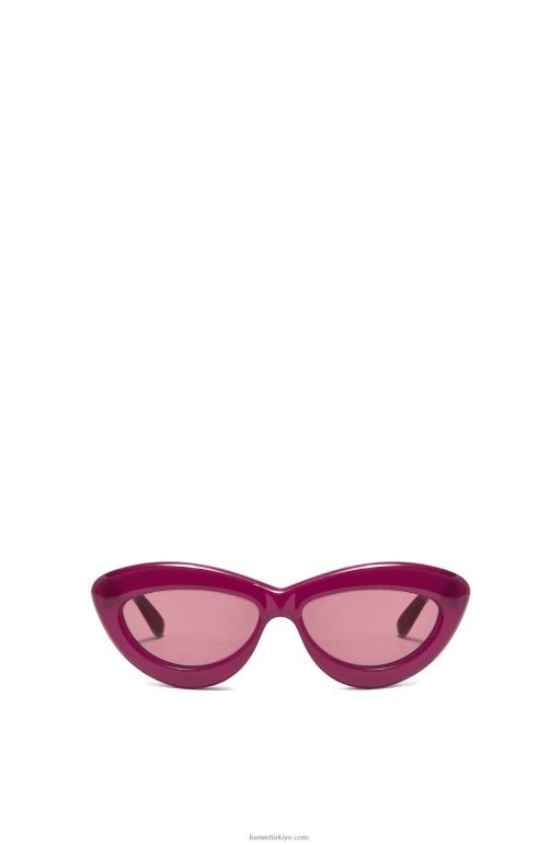 Loewe asetat cateye güneş gözlüğü 026001506 kadınlar Kiraz