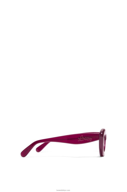 Loewe asetat cateye güneş gözlüğü 026001506 kadınlar Kiraz