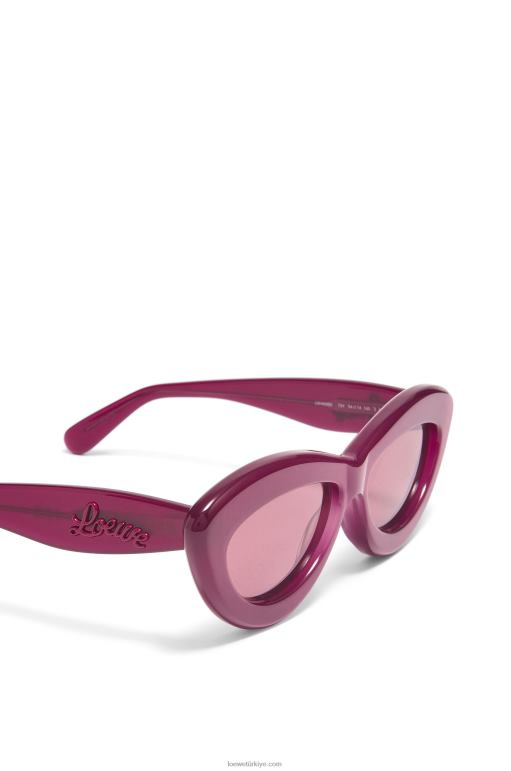 Loewe asetat cateye güneş gözlüğü 026001506 kadınlar Kiraz
