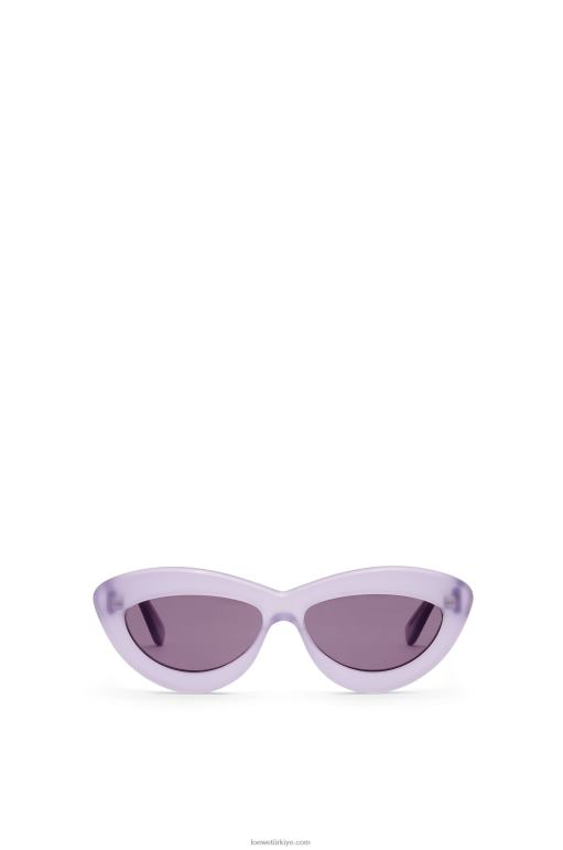 Loewe asetat cateye güneş gözlüğü 026001508 kadınlar leylak