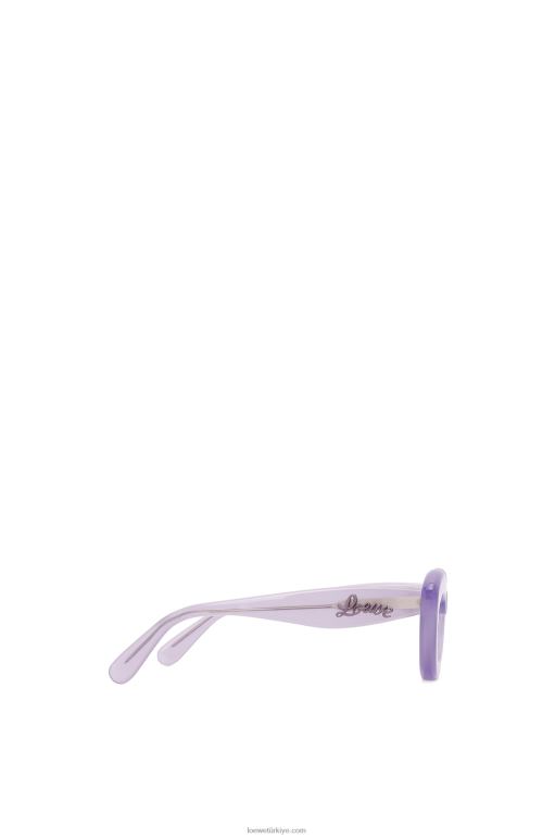 Loewe asetat cateye güneş gözlüğü 026001508 kadınlar leylak