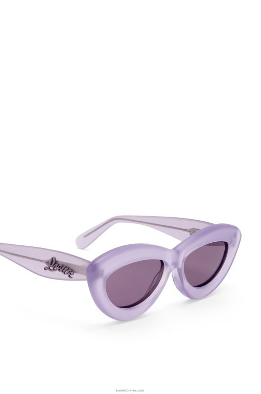 Loewe asetat cateye güneş gözlüğü 026001508 kadınlar leylak
