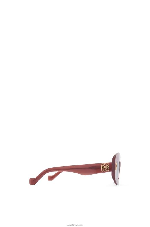 Loewe asetat güneş gözlüğü 026001428 kadınlar bordo