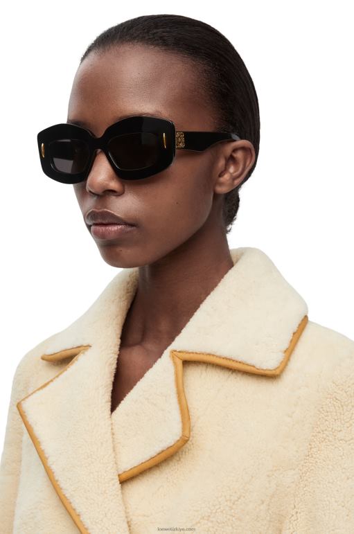 Loewe asetat güneş gözlüğü 026001429 kadınlar siyah